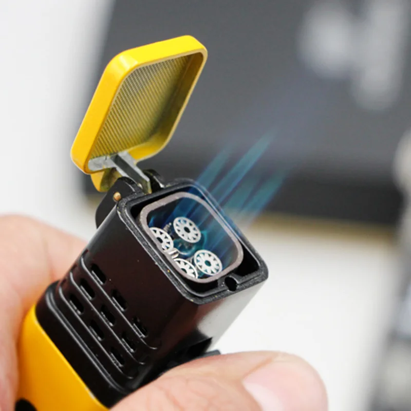 Новинка COHIBA металлическая 4 горелка Jet Flame ветрозащитная сигаретная зажигалка с