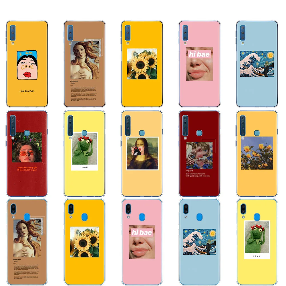 Чехол для samsung A50 чехол для samsung Galaxy A50 A60 A10 A30 A40 A70 50 A9 A7 coque Модный мягкий дизайнерский арт
