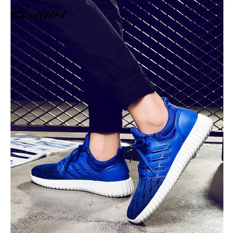 2016 Новый Мужская Обувь Дышащий Мода Кроссовки Узелок Повседневная Бег Прогулки