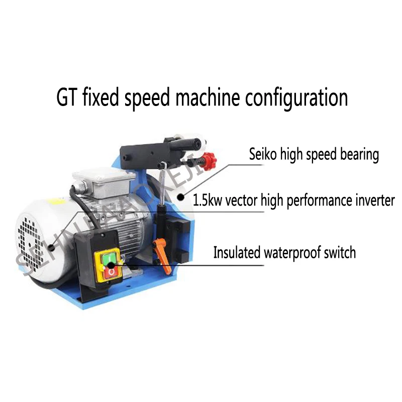 1500W Small industrial grade sand belt machine/vertical type Multifunctional high-power fixed speed/speed machine 220V | Инструменты