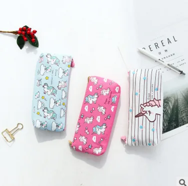 20 шт кавайный чехол для карандаша милый Единорог холст подарок Хэлло Китти