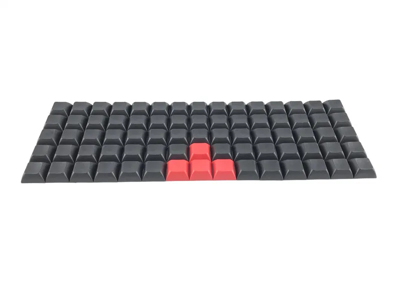 Ergodox pbt колпачки белый черный серый dsa pbt пустые колпачки для ergodox Механическая игровая клавиатура dsa профиль - Цвет: Black and Red