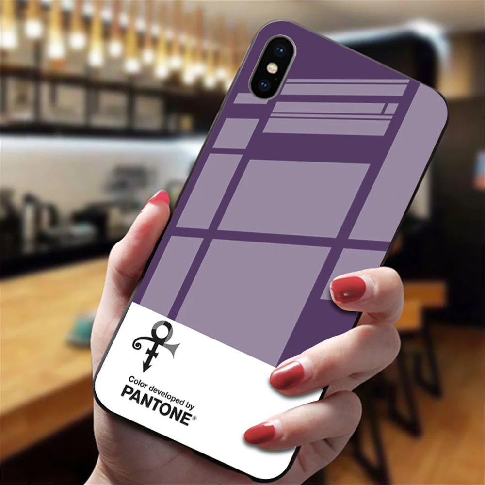 Роскошное популярное закаленное стекло чехол для телефона для iphone 6 6S 7 8 Plus 5 5S SE X XR XS MAX новейшая цветная карта Pantone - Цвет: 18