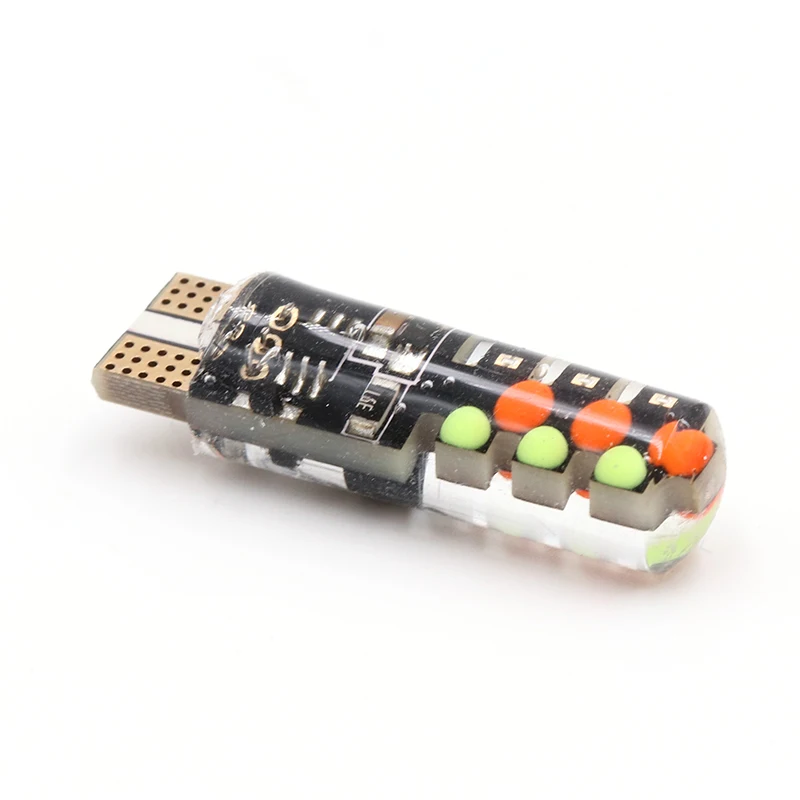 Niscarda 2x T10 W5W RGB светодиодный лампы дистанционного управления COB-18 силиконовый корпус стробоскоп вспышка автоматическая лампа для чтения автомобильный головной светильник