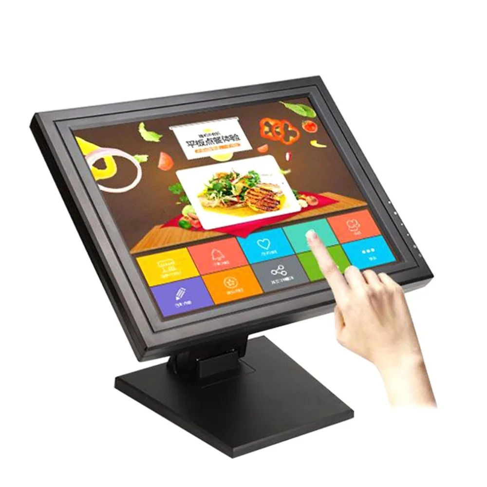 17 Inch Touch Screen LED Monitor POS TFT LCD TouchScreen 1024 X 768 Retail Restaurant Bar Touch Screen Display USB Interface