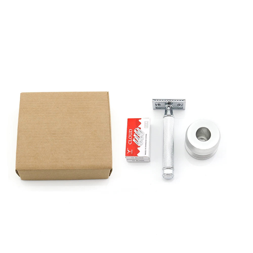 Безопасная бритва с двойным краем черной ручкой ручная классический стиль