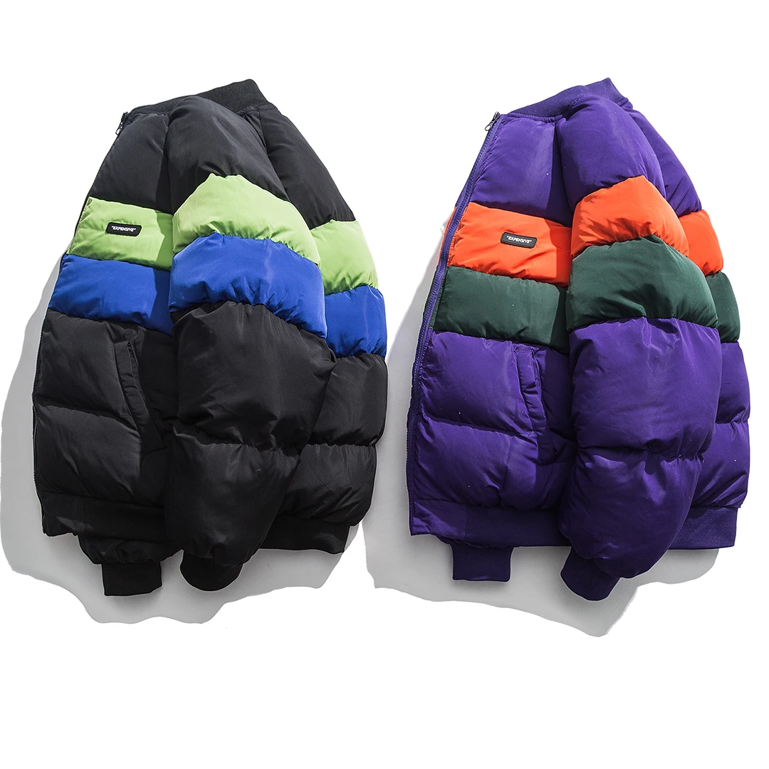 Aelfric Eden Parkas мужская зимняя куртка цветная Лоскутная Повседневная Уличная теплая парка с рюшами куртки для скейтбординга пальто FC51