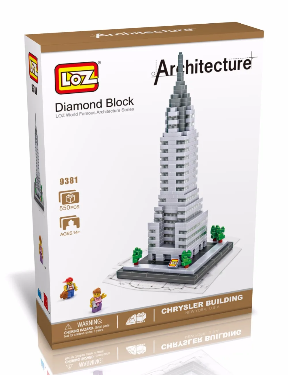 Jouets Architecture Chrysler Building Modele Nano Pixels Diamant уникальный Vente Blocs de Construction Briques En Plastique|Блочные