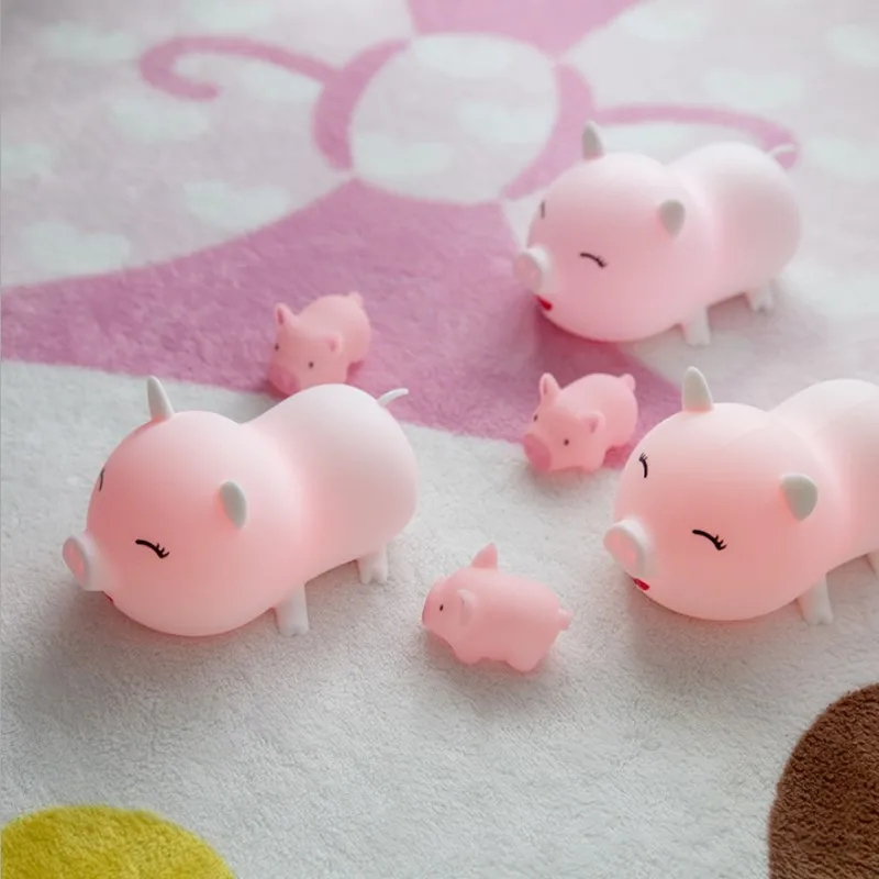 Сенсорный светодиодный ночник силиконовый USB Перезаряжаемый для детей подарок