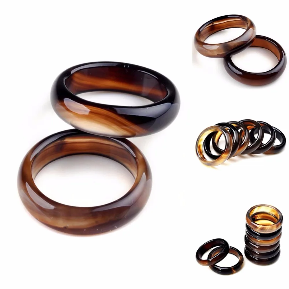 PINKSEE натуральный камень кольцо на палец для мужчин 5 6mmJewelry граненый кольца