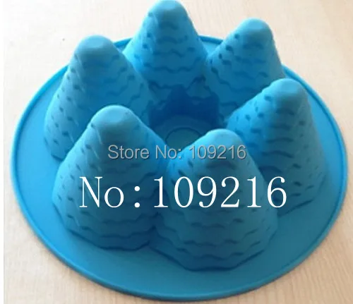 

wholesale!!! 1pcs 6-Holes Pine Tree Food Grade Silicone Cake DIY mold