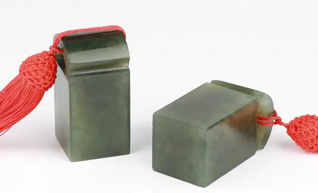 Jade камень печать практика глава обычай Qingtian 2 5x5 см 10 шт.|Статуи и скульптуры| |
