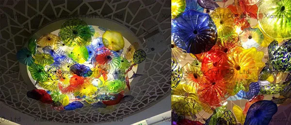 Диван телевизор настенное Искусство 100% Рука выдувное Мурано Стекло тарелки на