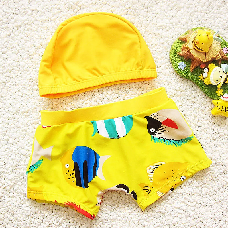 Детский купальный костюм для мальчиков детские пляжные шорты с шапочкой 2019|pants