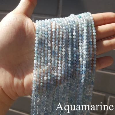 Aquamarine LiiJi уникальный натуральный 3 мм Искрящийся Турмалин Аквамарин лунный камень родохрозиты ожерелье для женщин или мужчин повседневная одежда - Окраска металла: Aquamarine
