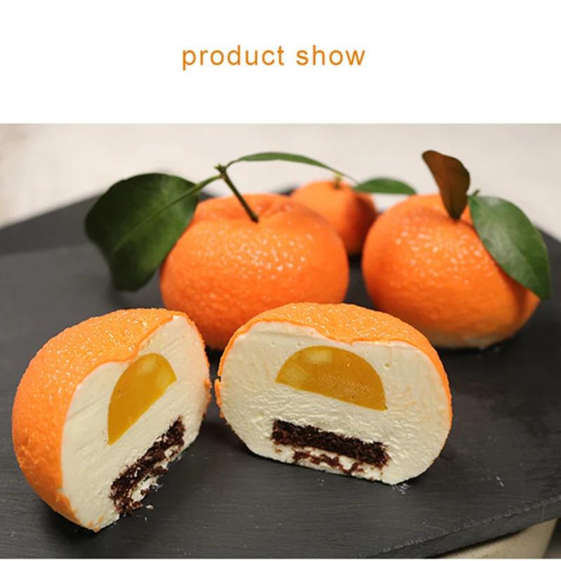 Filbake 6 полости силикона 3D торта Формы для выпечки Fondant (сахарная) оранжевый трюфели