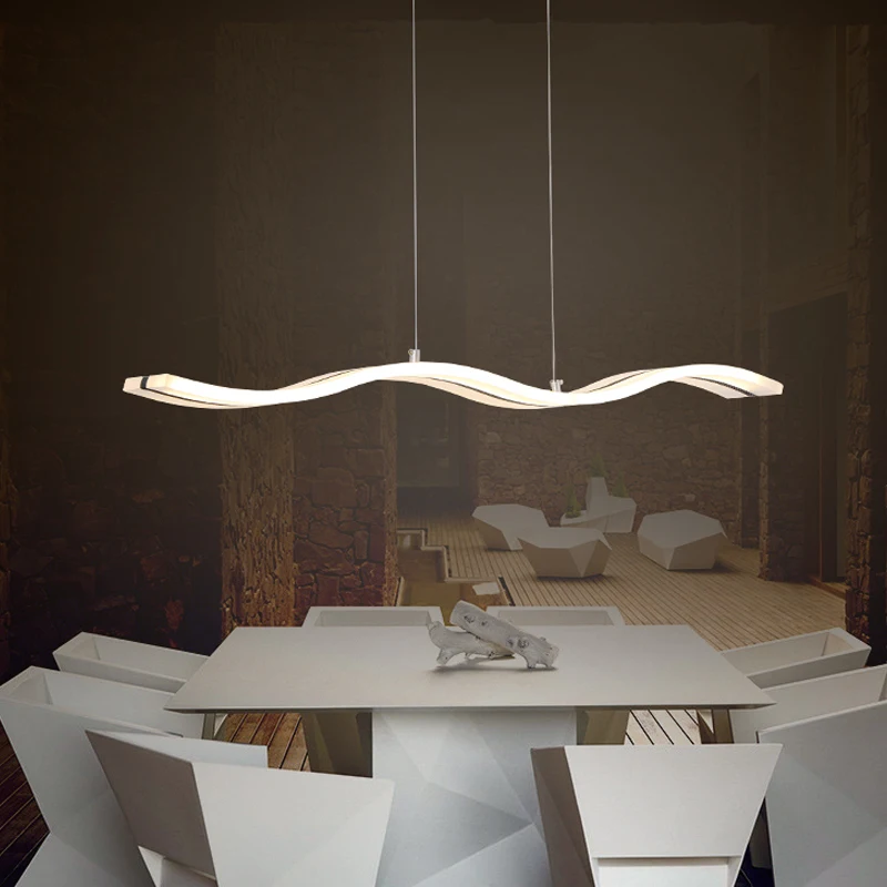 

Acrylic Lustres Modern Led Pendant Lights Restaurant Living Room Kitchen Luminaires 38W Led Pendant Lamp Hanging Lamp AC85-265V