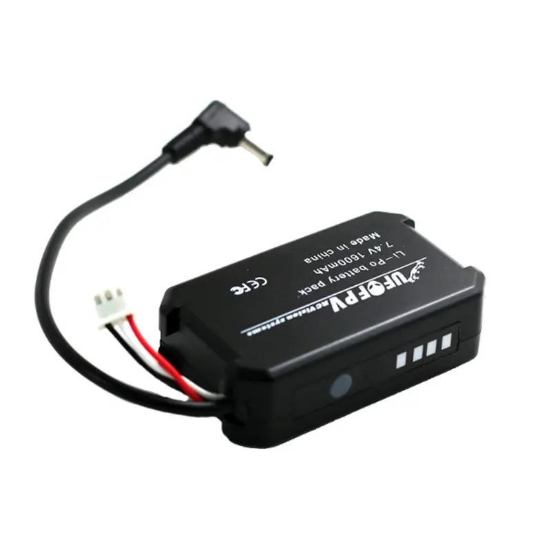 UFOFPV 7.4V 1600mAh Lipo Battery Pack w/ LED Indicator For Fatshark HD2/V3 FPV Video Goggles Replace Part Power DIY | Игрушки и хобби