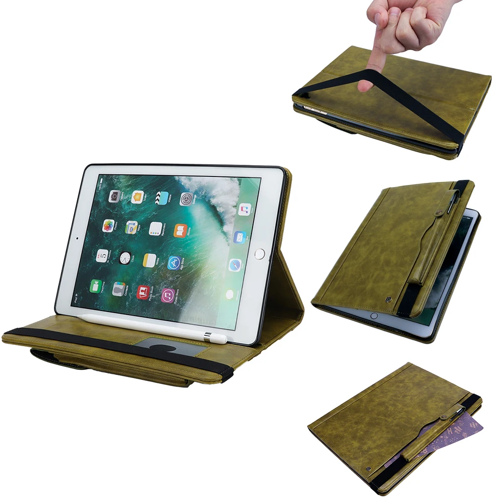 Для iPad 9 7 2018 2017 чехол с держателем карандашом многофункциональный для карт Air 1 2 Pro
