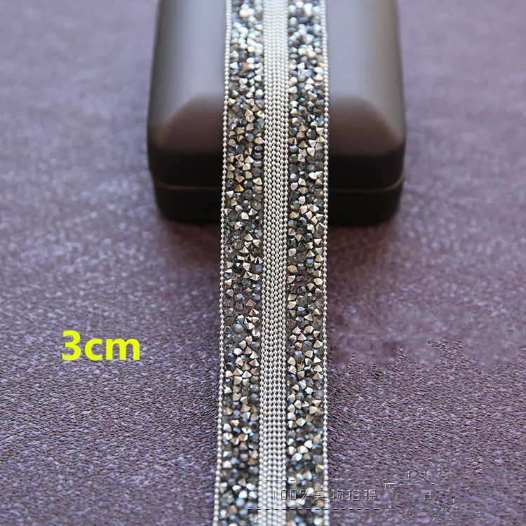 Аксессуары для одежды сделай сам золотистого/серебристого цвета стразы цепочка