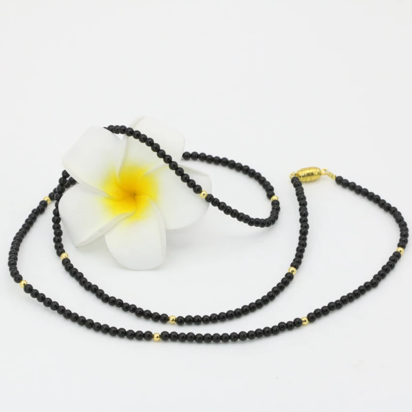 Винтаж Стиль Популярные 3 мм натуральный черный Агат Оникс Круглые бусины