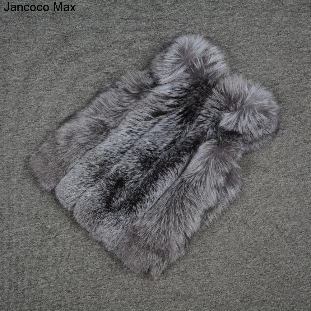 Jancoco Max натуральный мех лисы жилет женская модная жилетка наивысшего качества Зимняя теплая верхняя одежда пальто куртка S7159