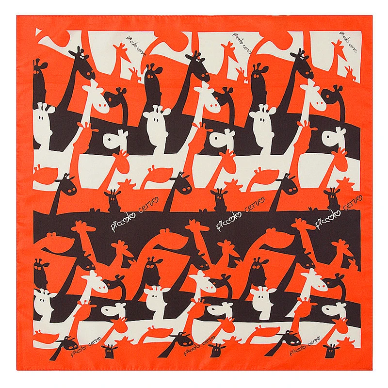 Женский шелковый шарф [POBING] из 100% саржевого шелка весенне осенние шарфы и шали