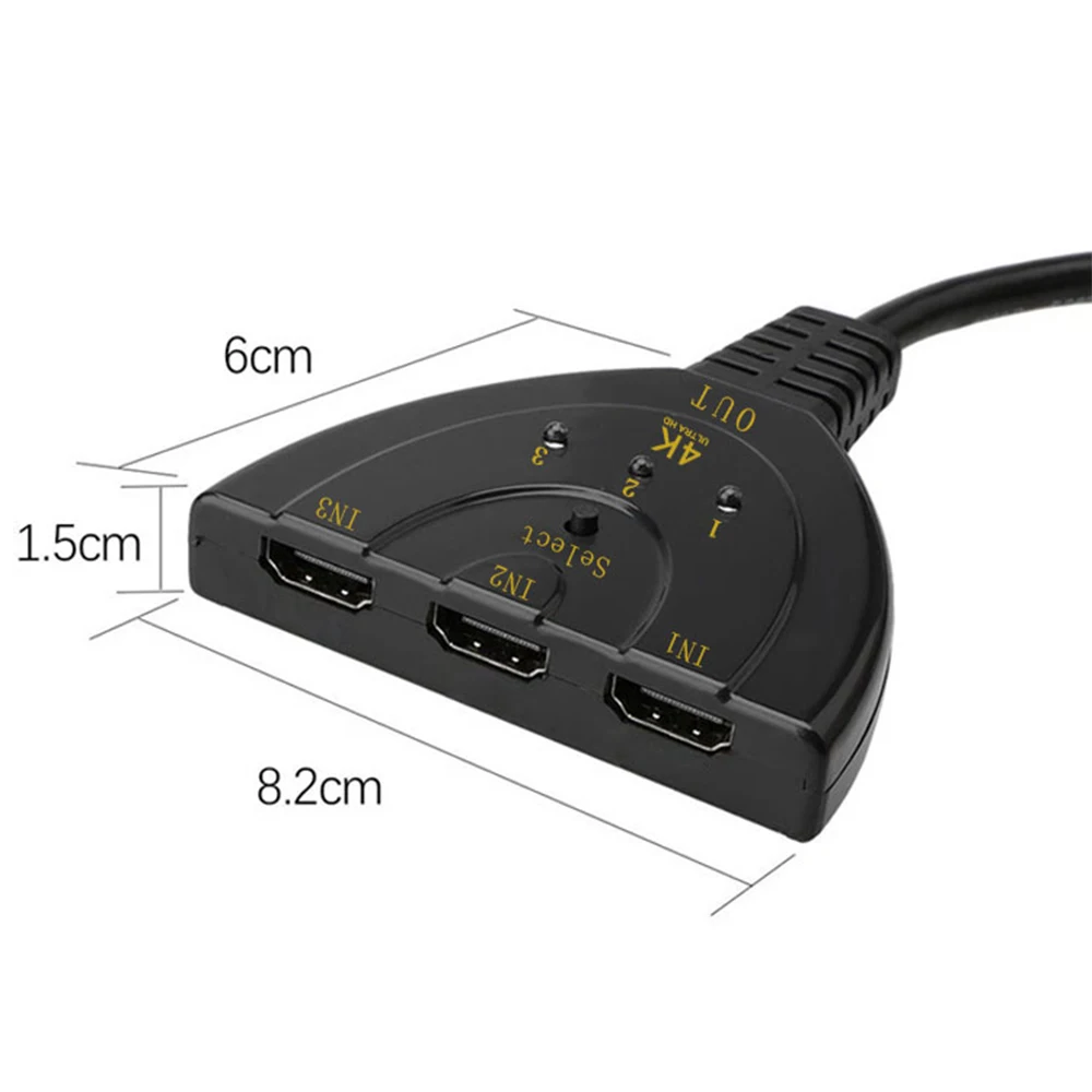 Kvm переключатель Hdmi три в один свиной хвост 3 1 выход 4K * 2K с линейным видео