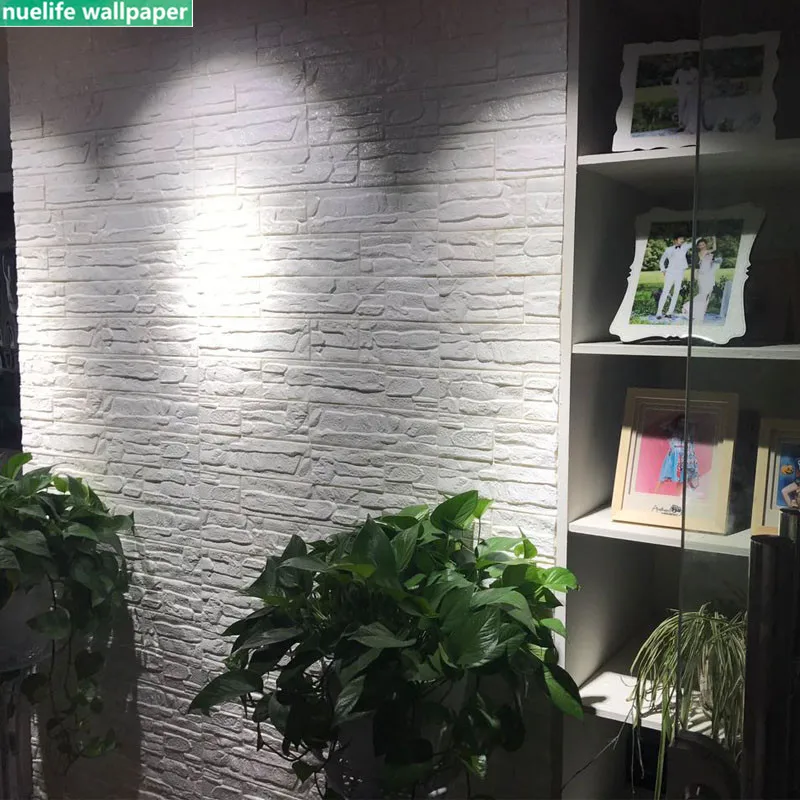 3D marble brick wallpaper self-adhesive living room bedroom kids office waterproof anti-collision soft bag Дом и сад