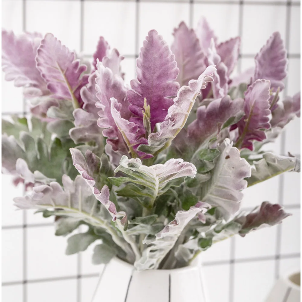 1 шт. имитация Senecio cineraria листьев домашнее свадебное украшение Цветочная