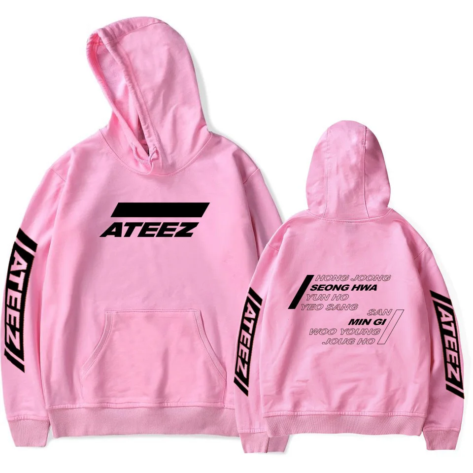ATEEZ Kpop толстовка с капюшоном и принтом для женщин и мужчин, толстовки, одежда Harajuku, повседневные толстовки, толстовка Kpop, одежда Kpop