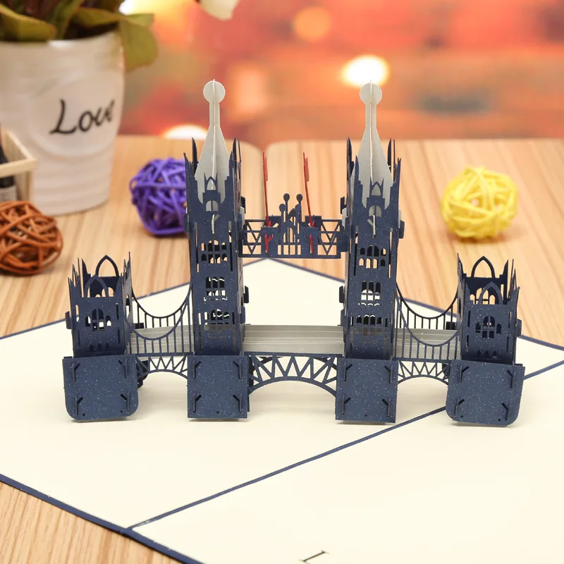 Бесплатная доставка 5 шт./лот поздравительная карточка 3D всплывающие карты