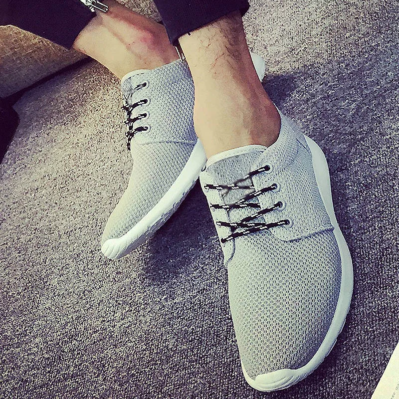 Мужские кроссовки черные дышащие на плоской подошве обувь для прогулок 2019 | Обувь