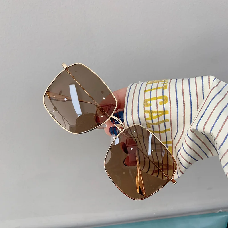 WHO CUTIE, квадратные поляризованные солнцезащитные очки для женщин, фирменный дизайн, Ретро стиль, цветные розовые солнцезащитные очки для женщин, Oculos S049 - Цвет линз: C4 GOLD TEA