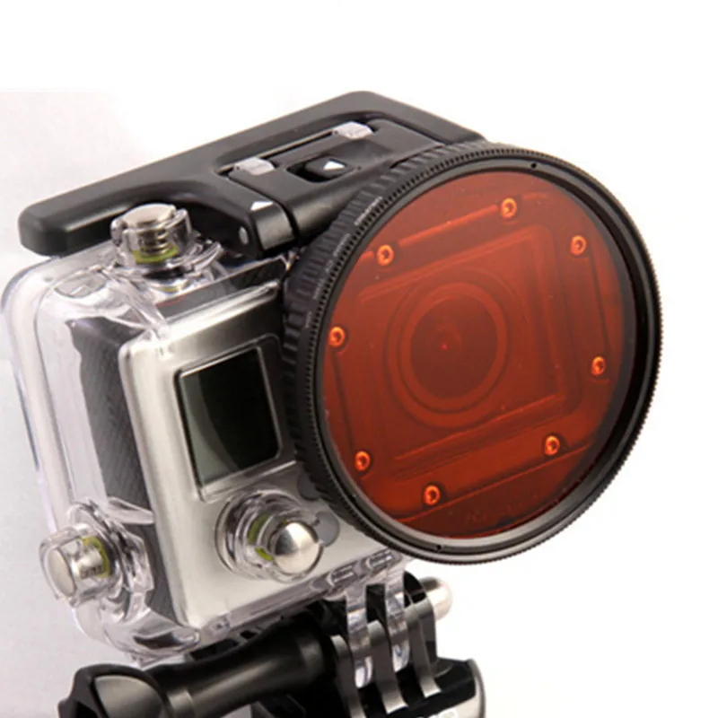 Красный фильтр для подводного погружения и дайвинга Go Pro 3 58 мм красное
