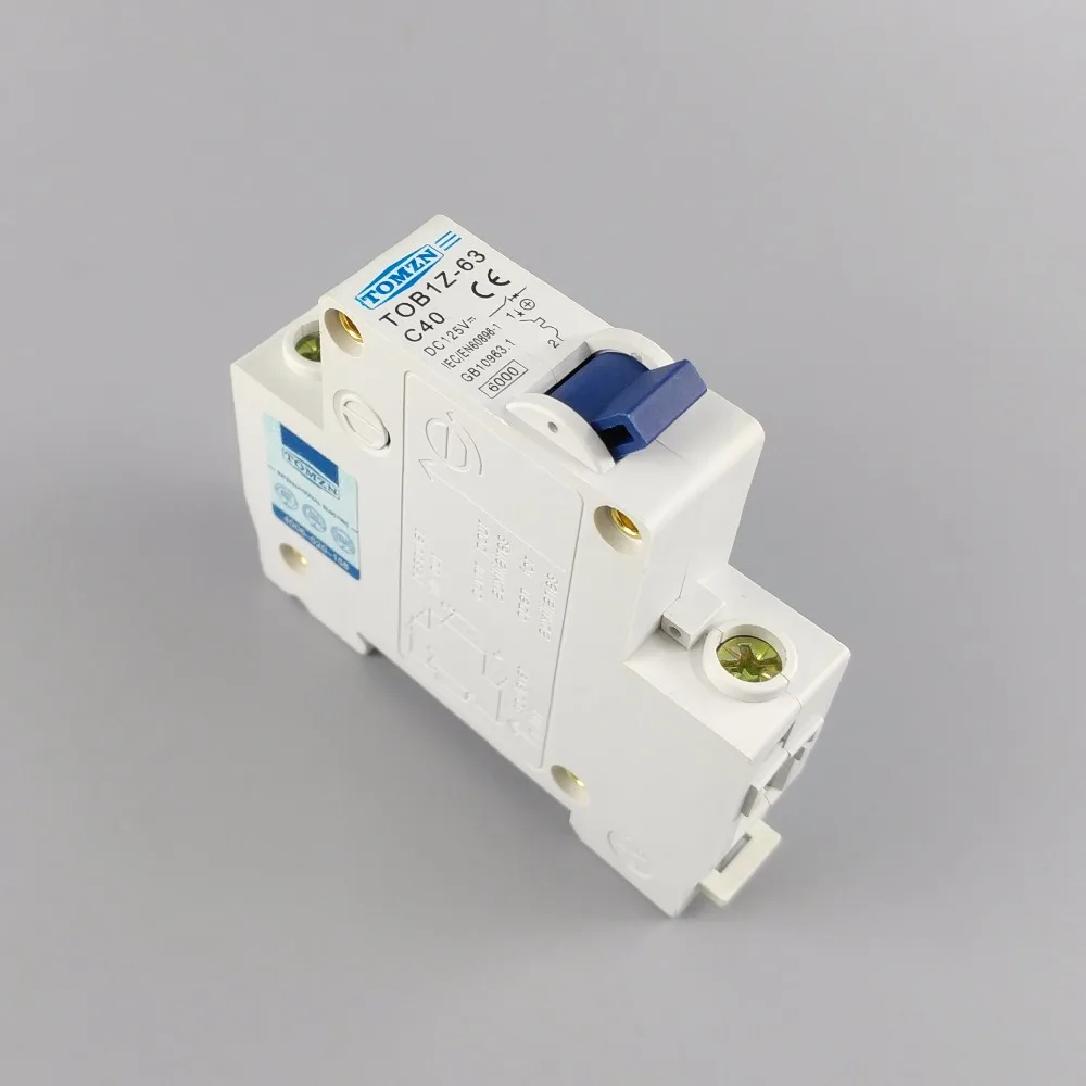 1P 40A DC 125V автоматический выключатель MCB C Кривая