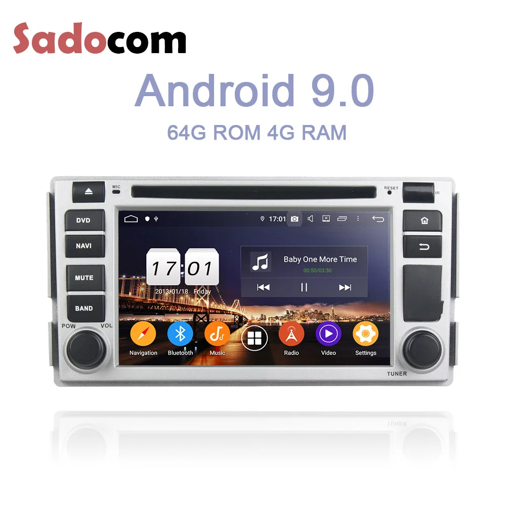 DSP 2 din TDA7851 Android 9 0 8 ядерный 4 Гб ОЗУ 64 ГБ Автомобильный dvd плеер gps ГЛОНАСС карта RDS