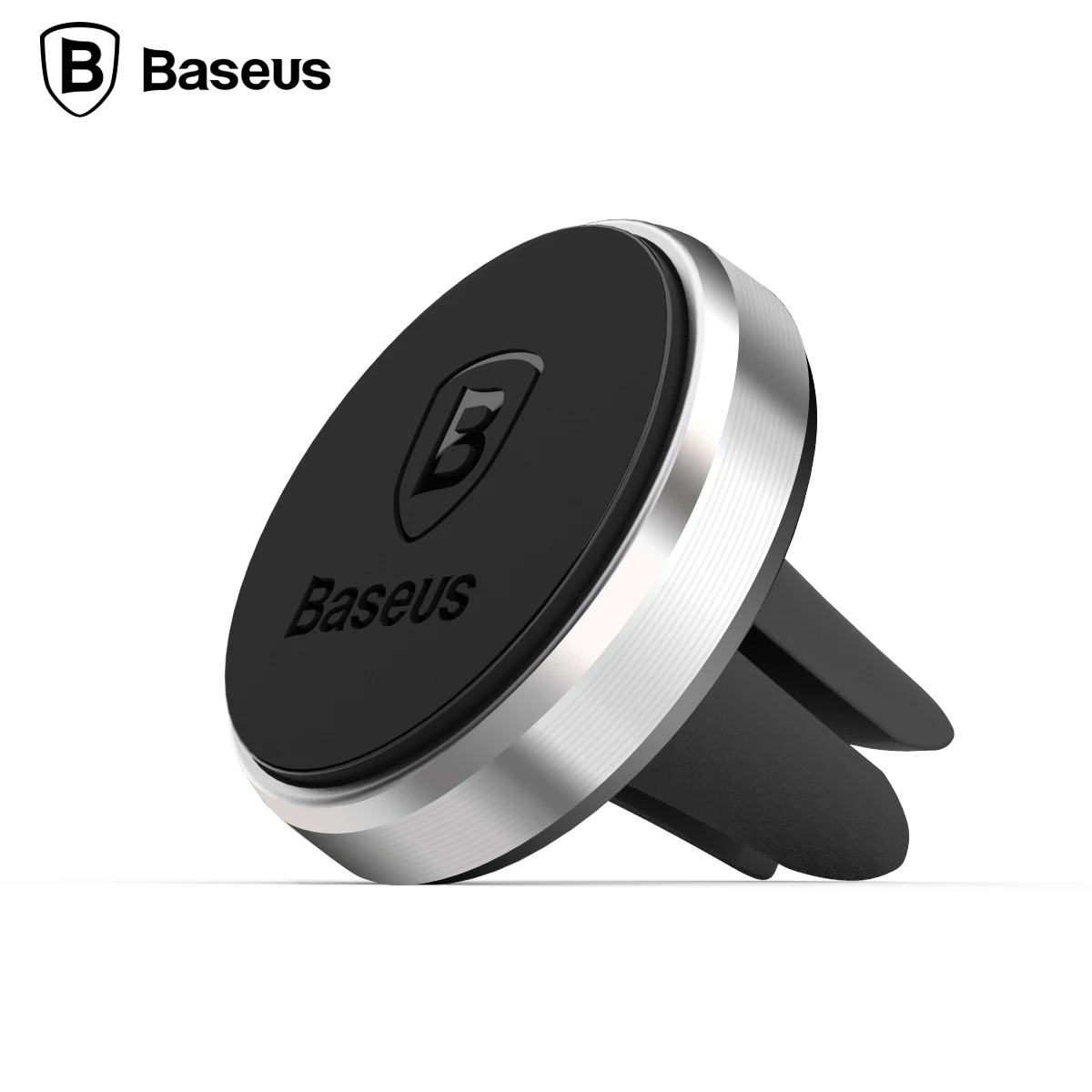 silver Автомобильный держатель для телефона Baseus для iphone X XR XS 360 Градусов Подставка для автомобиля вентиляционное отверстие магнитный держатель для мобильного телефона сотовый телефон - Цвет: silver