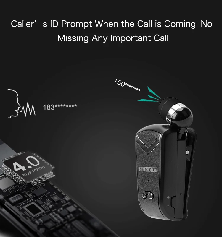 FineBlue FV2 бизнес bluetooth-гарнитура беспроводные наушники автомобильный износ зажим