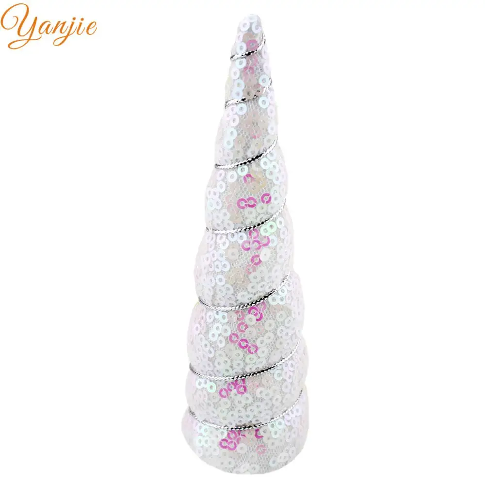 20 silver thread 1 шт., 5 дюймов, с блестками, с рогом единорога для девочек, повязки на голову для детей, год, подарок на Рождество, день рождения, вечеринку, Женский ободок для волос, аксессуары для волос - Цвет: 20 silver thread