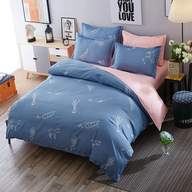 Пододеяльник с серым облаком Комплект постельного белья из 3/4 предметов