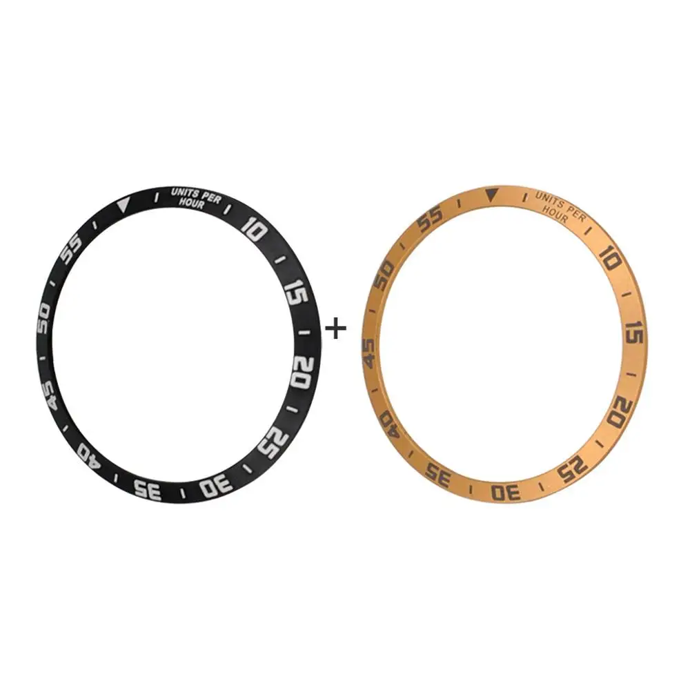 2 предмета в комплекте, для samsung Galaxy Watch 42/46 мм ободок кольцо Клей полное покрытие против царапин Нержавеющая сталь Смарт-часы носимые аксессуары