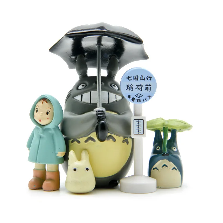 Япония стиль смола Хаяо Миядзаки синяя фигурка totoro маленькие украшения Настольный сад в горшке украшения ремесла миниатюры подарки