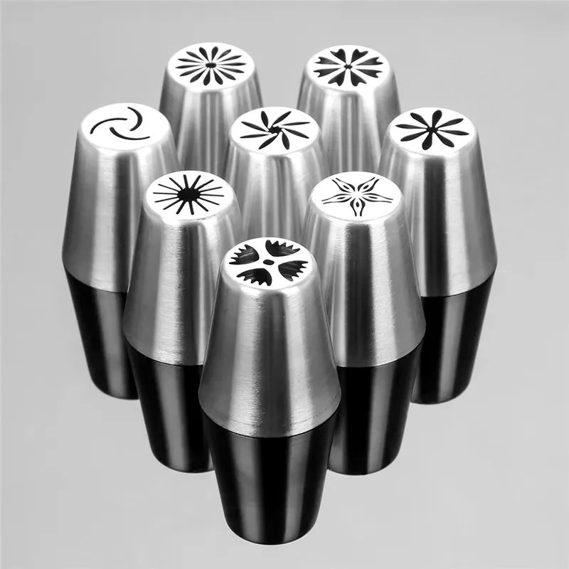 8 шт Нержавеющая сталь русский глазировки насадка для пирожных Насадки