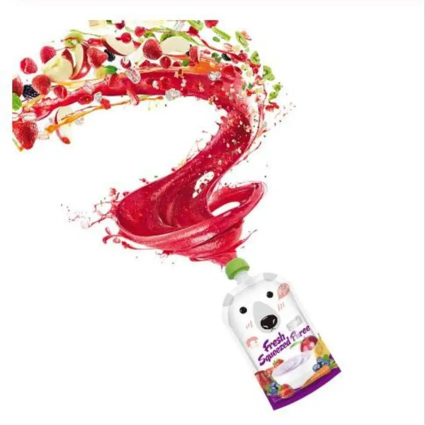 1 PC Cartoon 200ML Kids Food Storage Bag Breast Milk Bag Reusable Baby Food Pouch Infant Double Zipper Feeding Bags