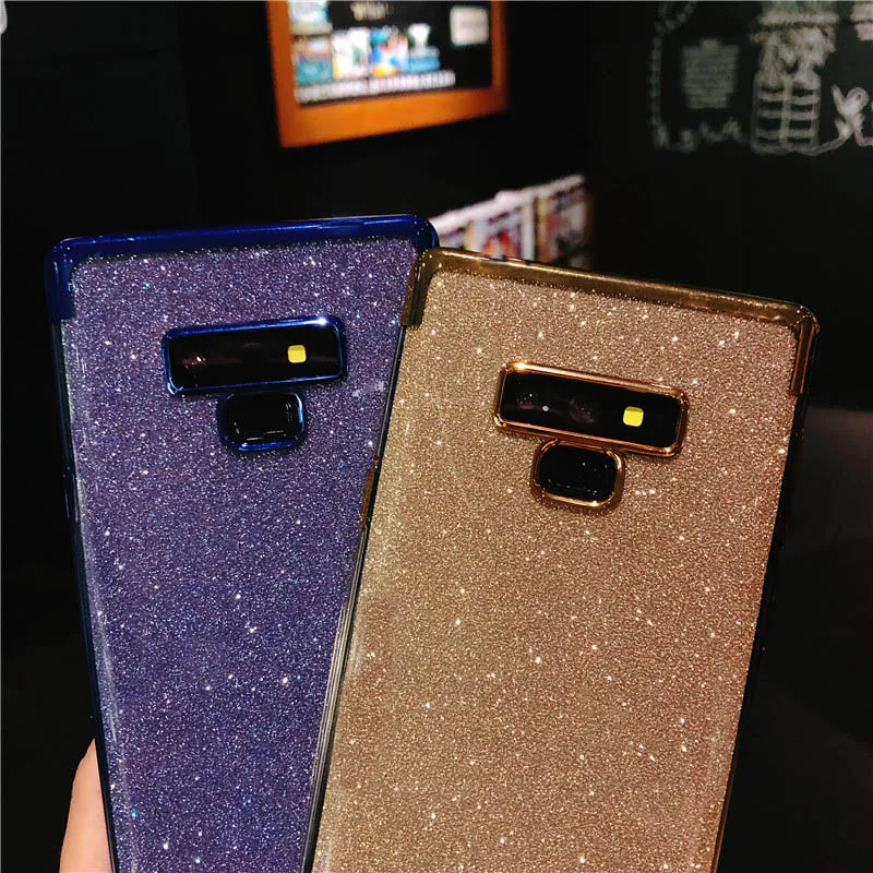 Роскошный блестящий чехол 2 в 1 из ТПУ для Samsung Note 9 S9 S10 S8 Plus S7 A3 A5 A7 J2 J4 J5 J6 J7 Prime Pro 2016