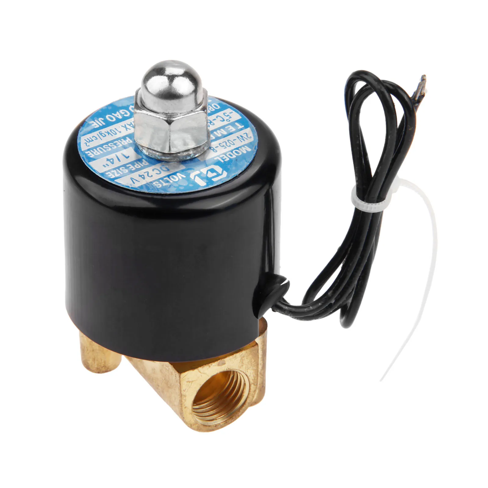 1 шт. 2W 025 08 пневматические клапаны DC24V 2 Way 1/4 &quotNPT 4 мм электромагнитный клапан