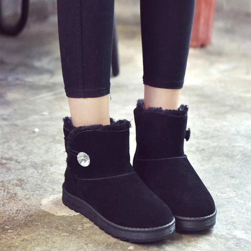 Size35-40 2018 новые ботильоны женские зимние ботинки осень Кристалл украшают обувь