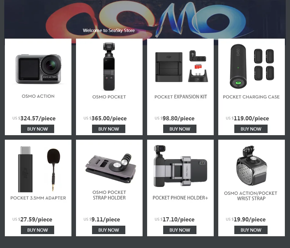 DJI Osmo карман 3-осевая стабилизированная для цифровой зеркальной камеры 4K 60fps мини-видеокамера легкий и Портативный