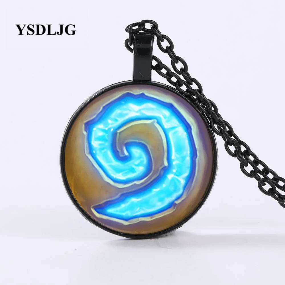 YSDLJG WoW World of Warcraft стеклянный круглый подвесной Амулет ожерелье ювелирные изделия